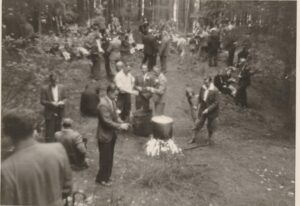 Den besten Einblick in eine Frühpartie am Schülerborn gibt dieses Foto aus dem Jahr 1955.